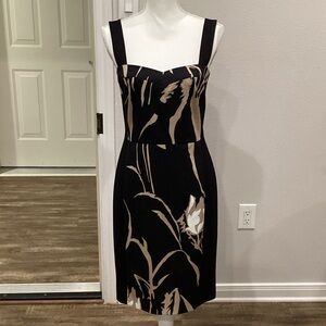 New DKNY Dress Black & Tan Size 6 (Item#D008)